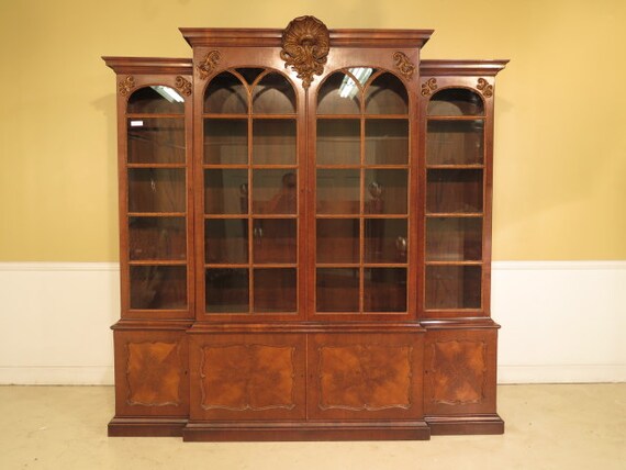 23602E: Monumental Antique Georgian Mahogany 4 Door Bookcase