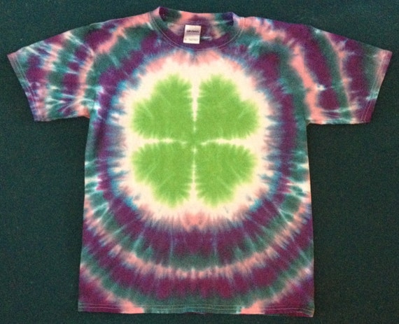 4 Leaf Clover 4H Tie Dye Shirt tye die FREE by TyeDyeHouse on Etsy