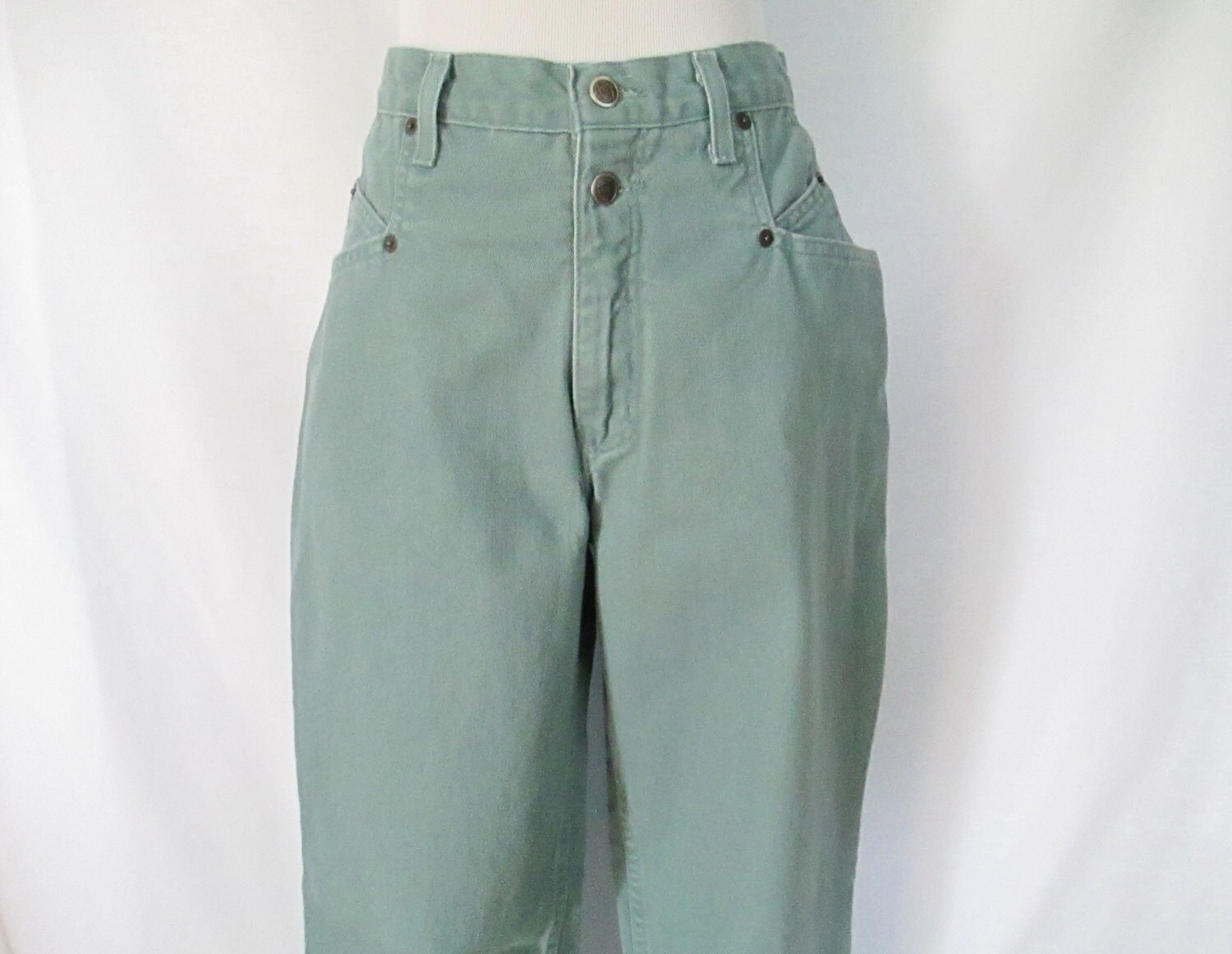 sage green jeans