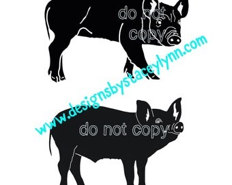 PIG SVG & JPEG - 2 poses