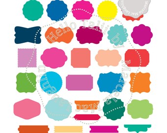 Frames SVG Cutting Files: SVG + Studio3 + Dxf- 30 frames labels journal tags vintage shapes Die Cut files for Silhouette Cricut Sure Cuts a