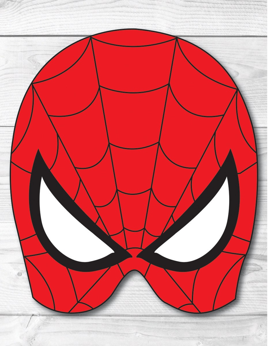 Spiderman DIY Face Mask Instant Download Paper Printable