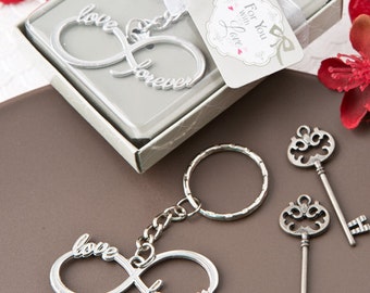 Keychain favor- Infinity design silver metal key chain-silver metal key chain(F5266)
