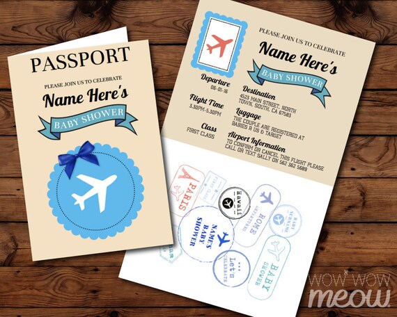 Passport Baby Shower Invitations 9