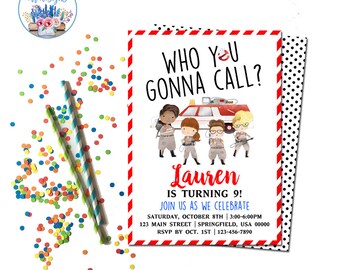 Ghostbusters Invitation, Ghostbusters Birthday, Ghostbusters Party