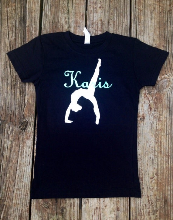 Gymnastics shirt girls fitted shirt personalized shirt