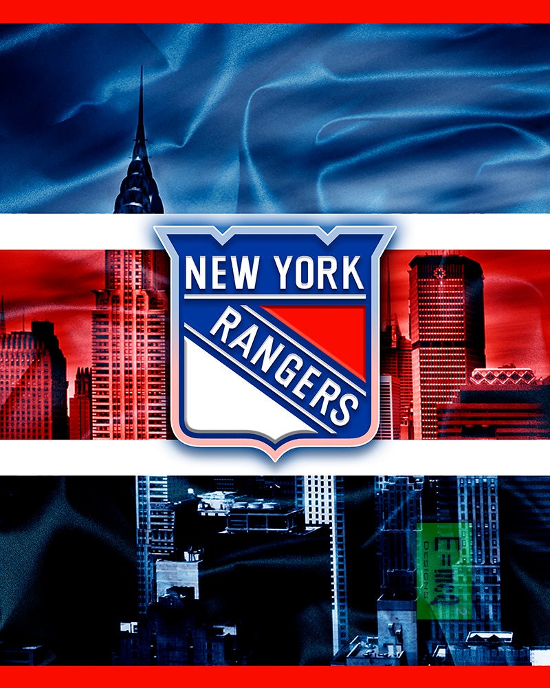 New York Rangers Poster New York Rangers Art NY by McQDesign