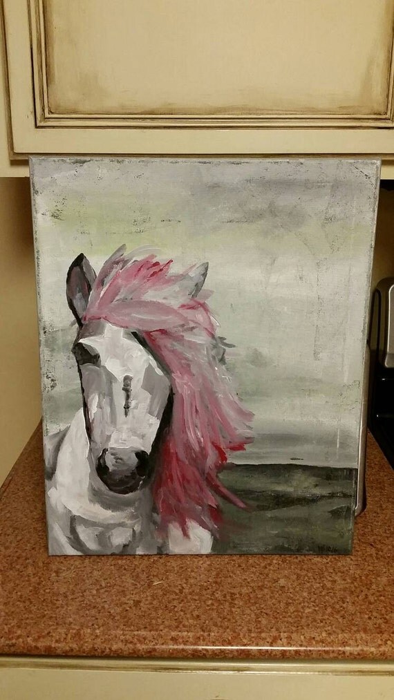 Horse. Equine farm painting wall art home decor nature