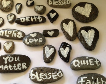 Hand painted stones ~ party favors~ gifting