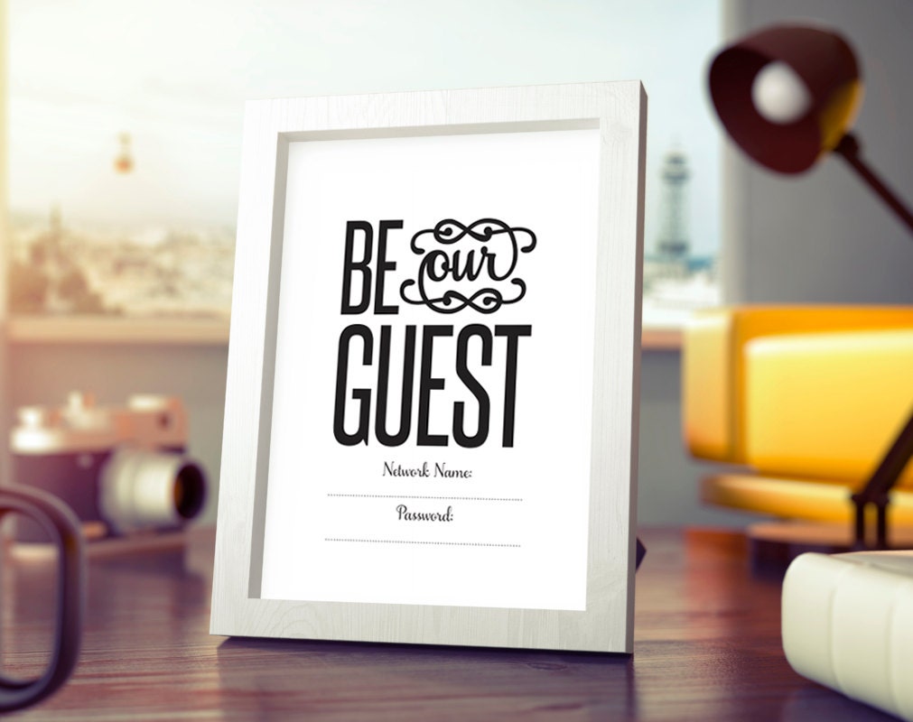 WIFI Password Sign Be Our Guest Wifi Sign Wifi Password