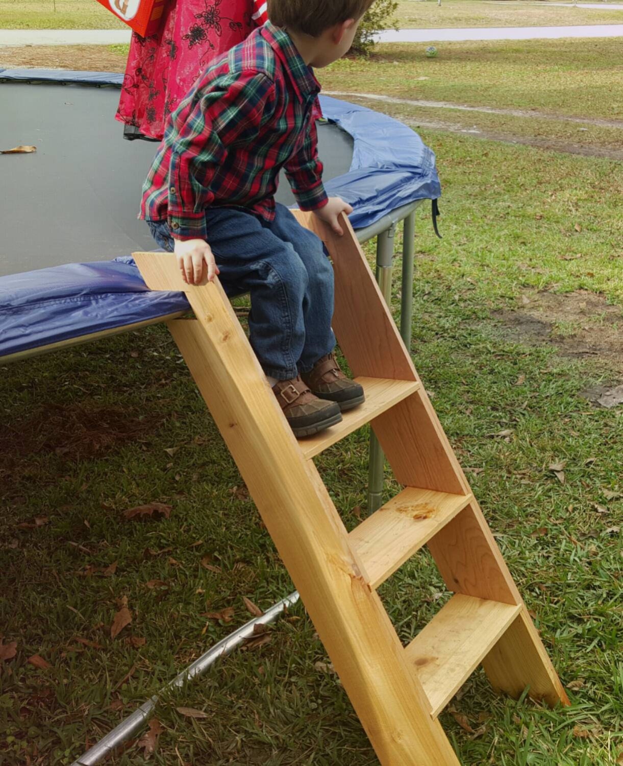 Trampoline Ladder Cedar by TheArtofTimber on Etsy