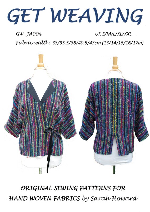 GW JA004 S XXL original unlined jacket sewing by GetWeaving