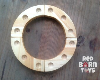 Waldorf Birthday Ring - Wooden Candle Holder - German Birthday Ring - Celebration Ring - Center Piece - Holiday Decor - Advent Candle Holder