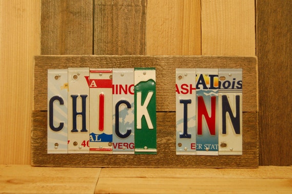 CHICK INN Chicken Coop Decor Accessories Outdoor Vintage Metal Art Hen 