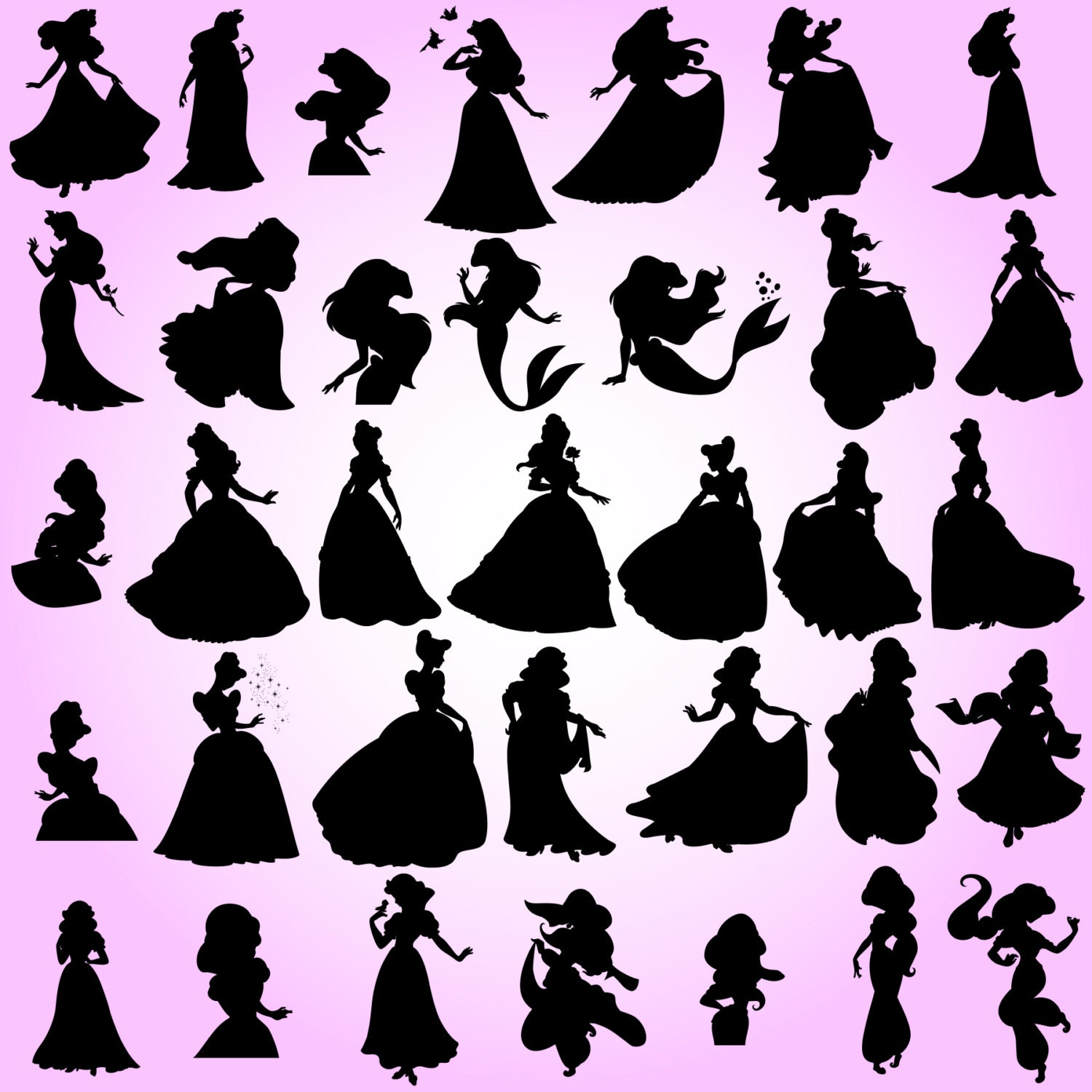 Disney Princess Silhouette Template 