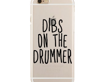 Dibs On The Drummer - Professional Fangirl - Slim & Transparent case for iPhone - by HeartOnMyFingers - SLIMCASE-059