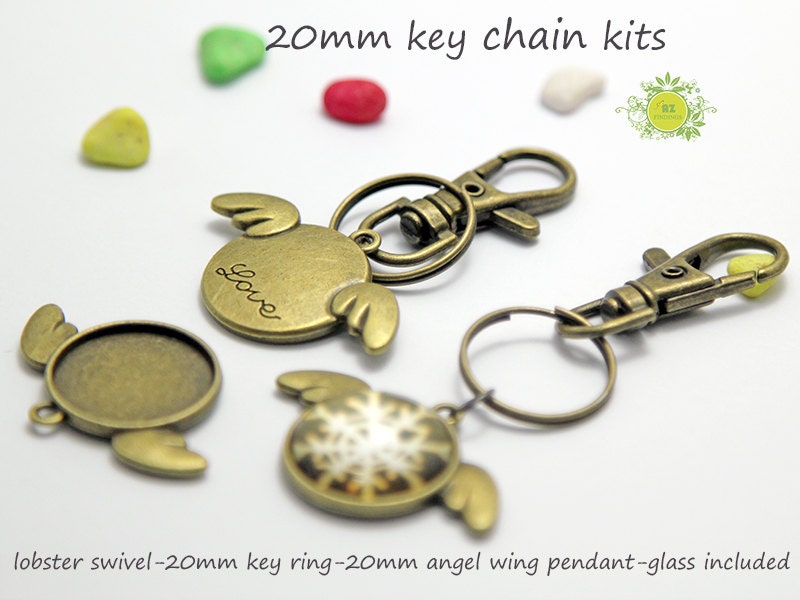 10 Key Ring Craft KitsKey Chain Pendant Kit10 Lobster