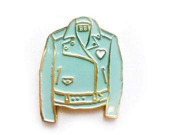 Mint Leather Jacket Enamel Pin