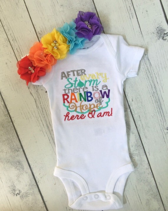 rainbow baby onesie for girls gifts for by MyThreeLittleHearts