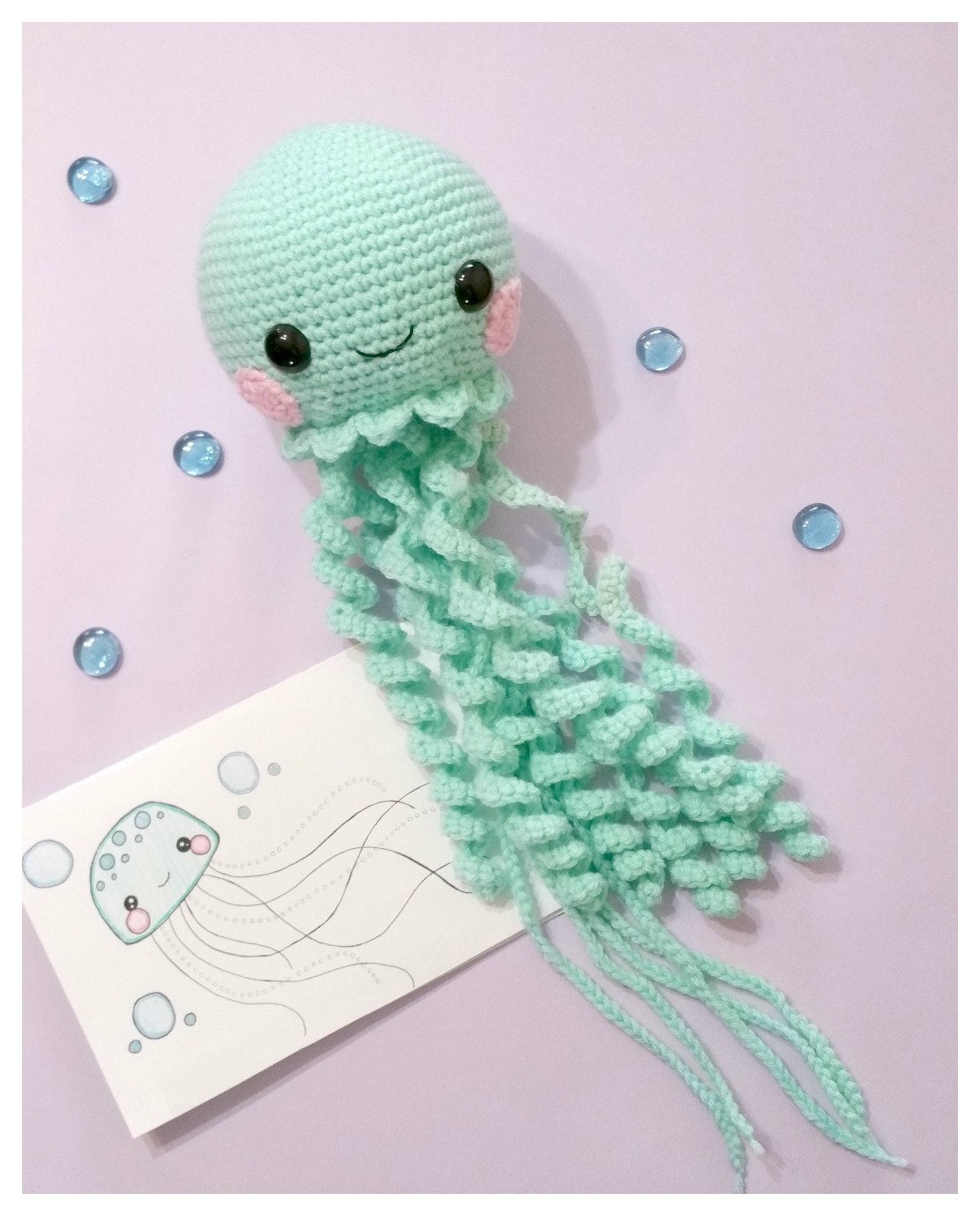 Jellyfish Pattern Jellyfish Crochet Pattern By Thepinkfoxstitches