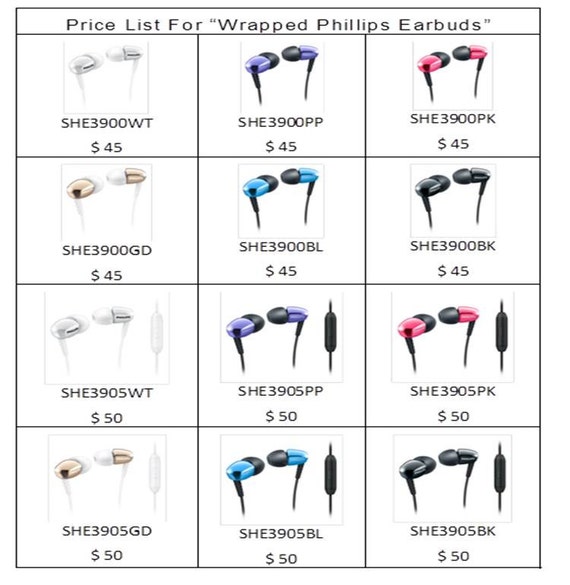 Wrapped Colorful Earbuds with mic Handwrapped Multicolor