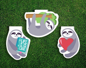 Magnetic Bookmark | Sloth Magnet Cute Book Bookmarks Pack of 3, Magnetic, Cute, Quirky, Kawaii