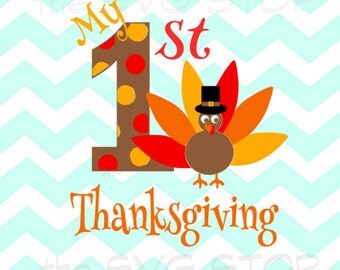 My 1st thanksgiving SVG and studio files for Cricut, Silhouette, Vinyl Cutters and Screen Printing