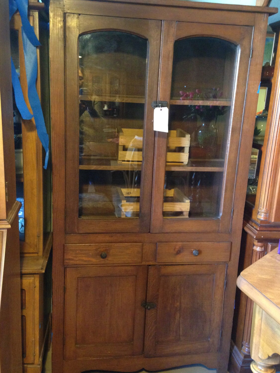 Antique Rustic Primitive Pie Safe Jelly Cupboard
