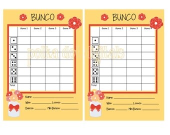 Buy 2 Get 1 Free SUMMER Beach Bunco Score Card Sheet | Etsy