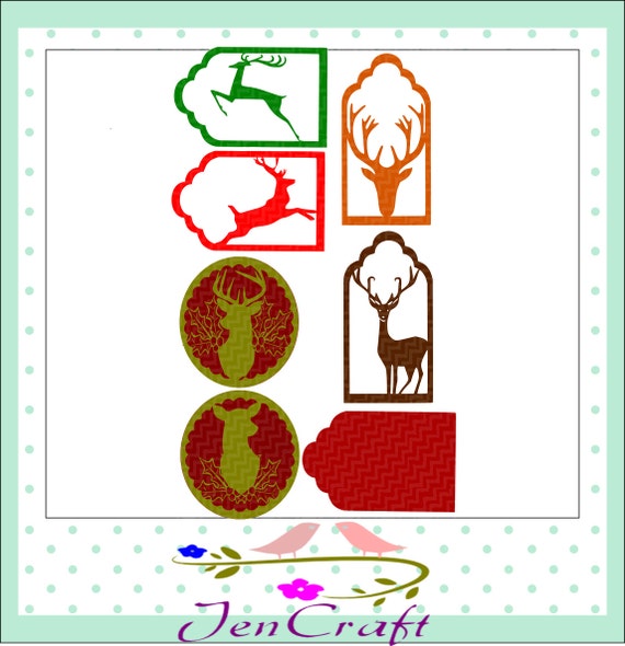 Download Gift tags svg Christmas Reindeer SVGEPS Png by JenCraftDesigns