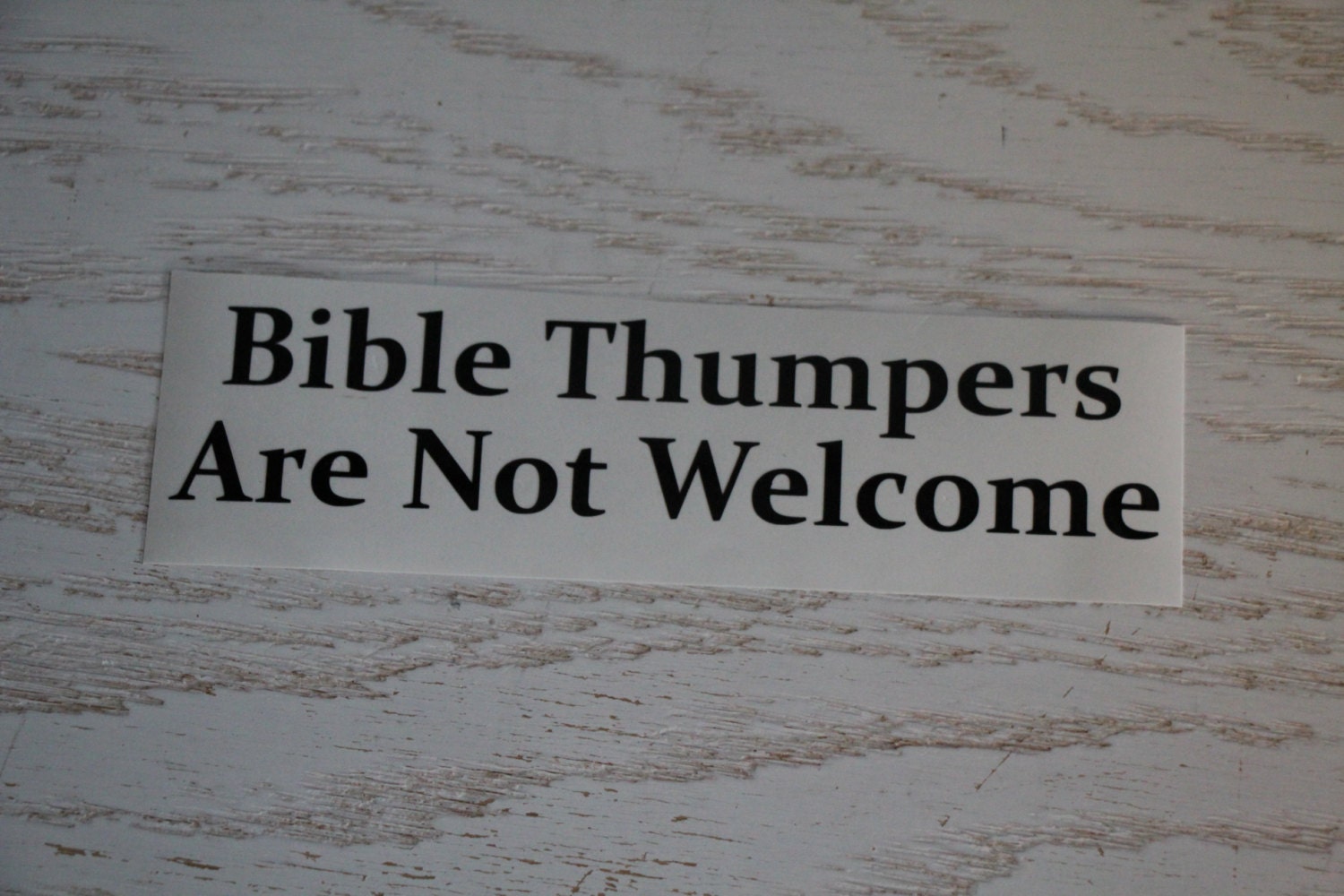 Bible Thumper Decal Anti-Religion Decal No by EntropySigns on Etsy