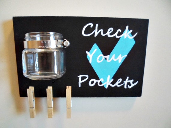 Check Your Pockets Wood Sign Laundry Room Sign Laundry Room