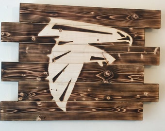 Atlanta Falcons wood sign