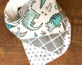 Baby gift baby bib dinosaur baby-Boy Bandana bib-boy bib-dinosaur bib-baby gift-baby boy-Organic Bamboo Terry Cloth Bib-Drool bib-dinosaur
