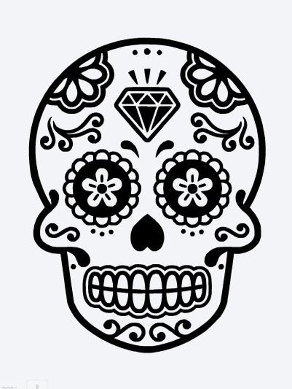 Sugar Skull Decal Car Decal Custom Vinyl By Joyfuldesignsshop 7294