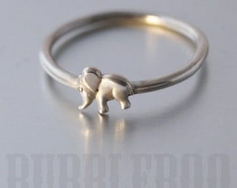 Silver Elephant Ring - Sterling Silver Ring - Jumbo - stackable - stacking ring - elephant gifts - Lucky Elephant