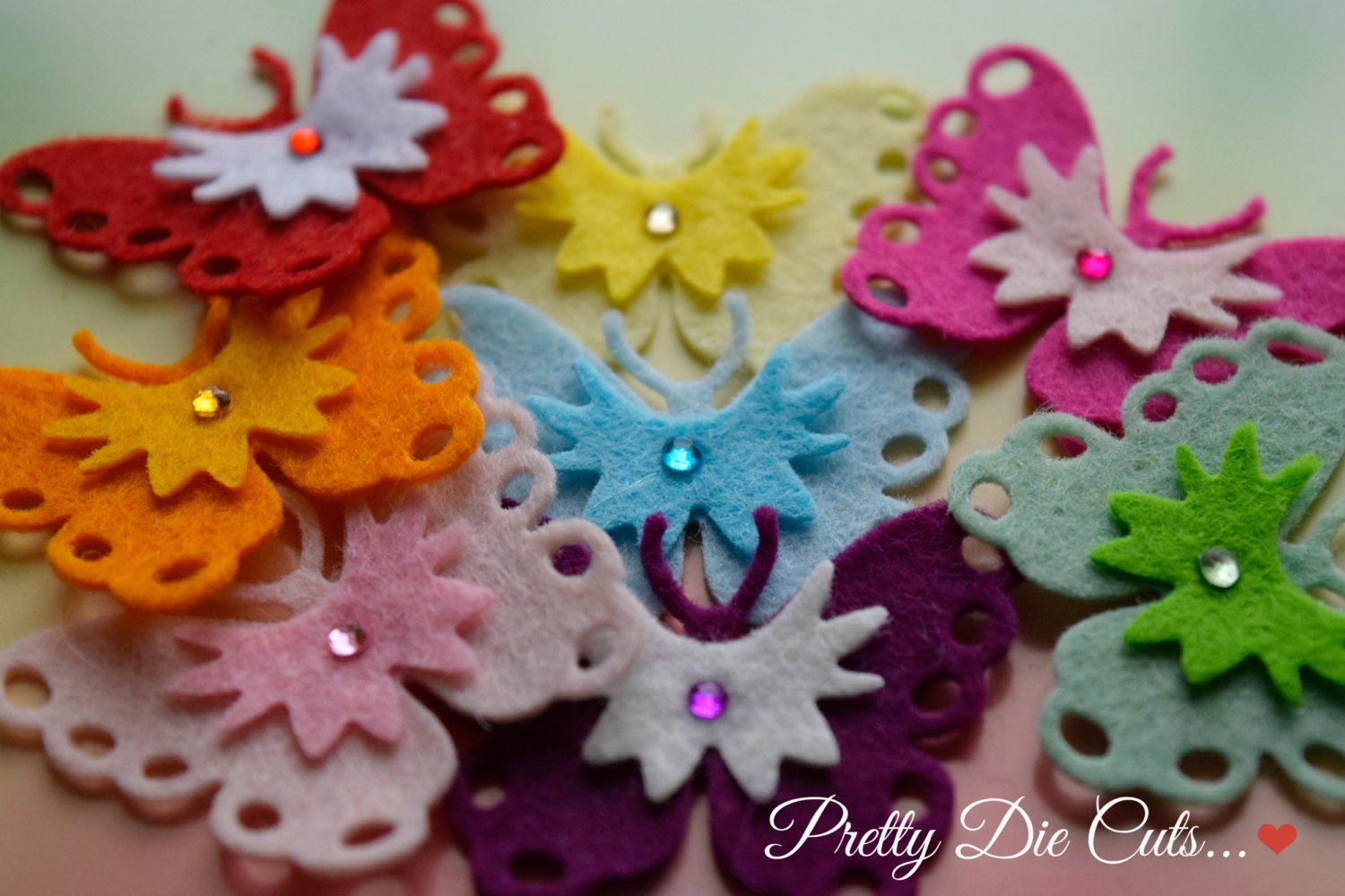 Download Felt Layered Butterflies Pack of Butterflies Butterfly