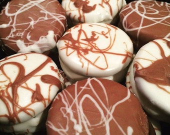 Chocolate Covered Oreos- Neutral Paint Splatter- One Dozen