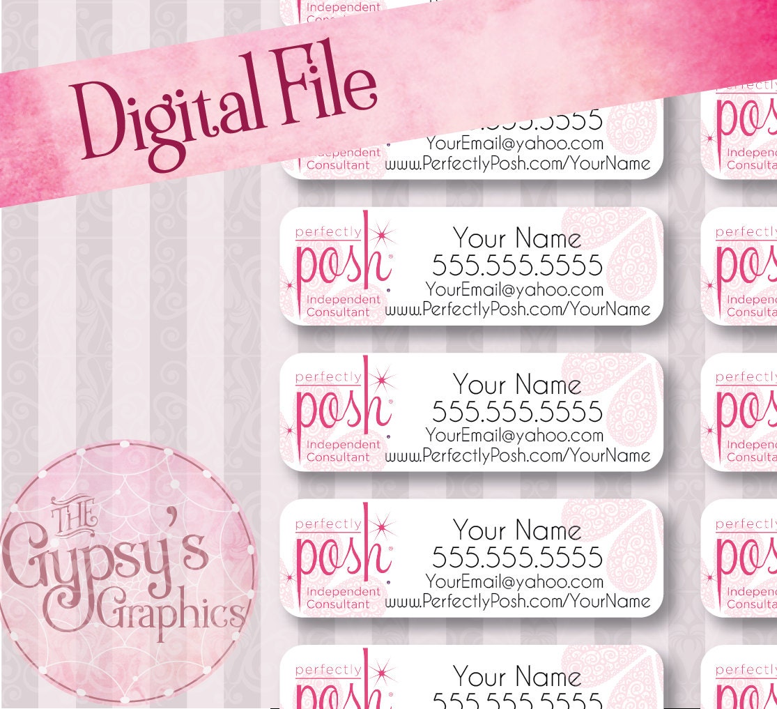 Perfectly Posh Labels Perfectly Paisley by TheGypsysGraphics