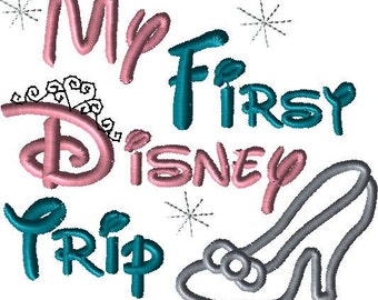Disney My first Disney trip with Cinderella Slipper applique