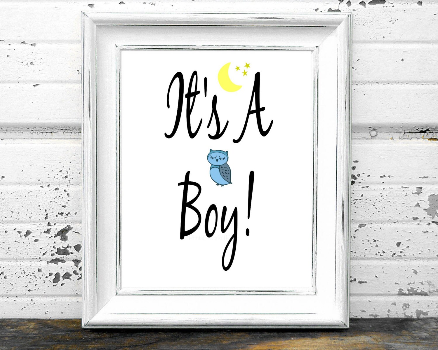 Baby Boy Announcement PrintBaby