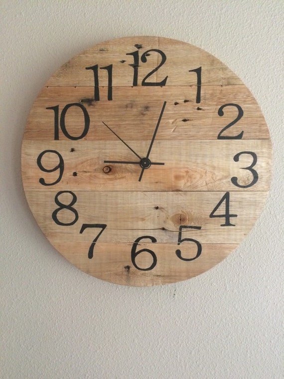 Rustic Pallet Wood Clock 16 Sample clock will be