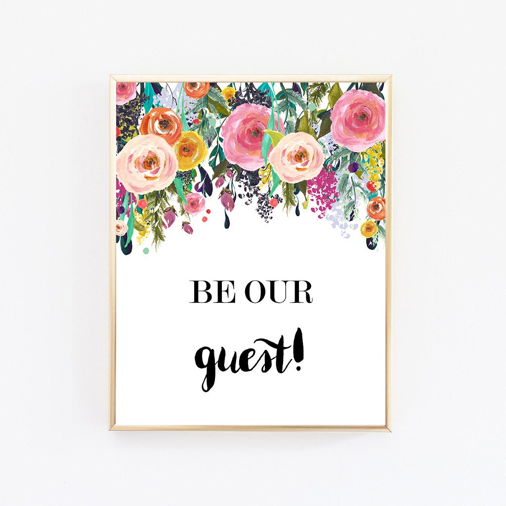 Be Our Guest Sign Be Our Guest Printable Guest Room Decor