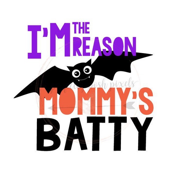 Download Mommys Batty Halloween Shirt SVG Files svg by ...