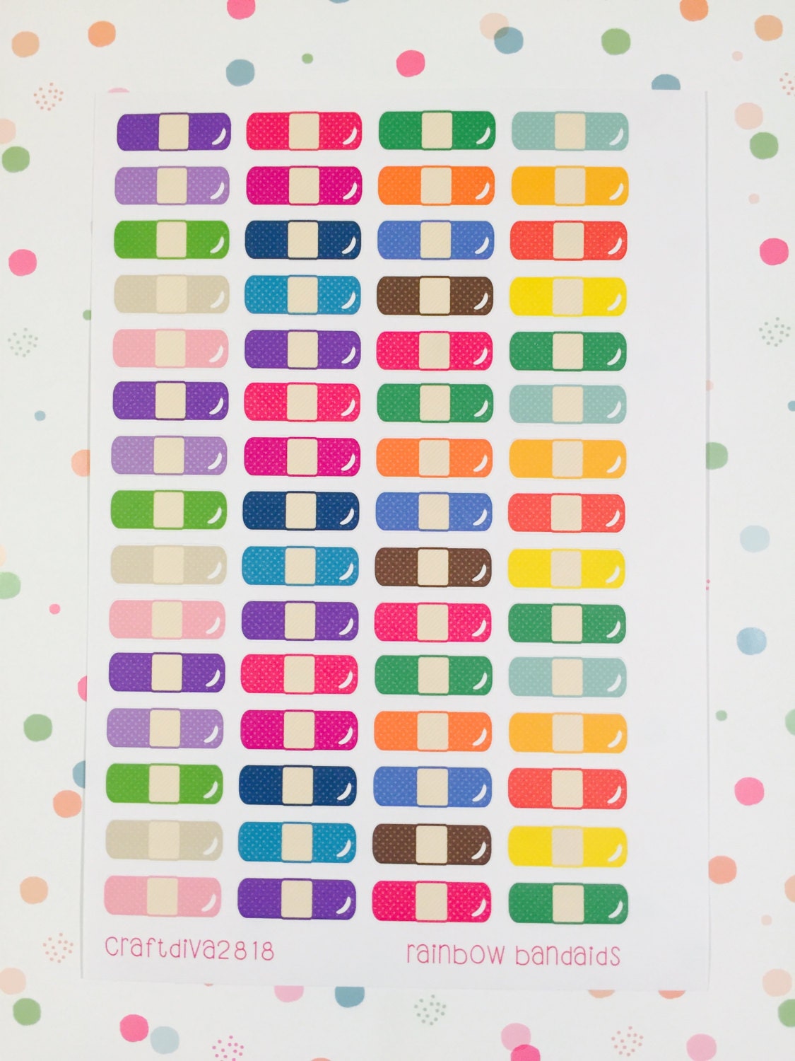 Rainbow Bandaids By BriannaNicoleDesignz On Etsy