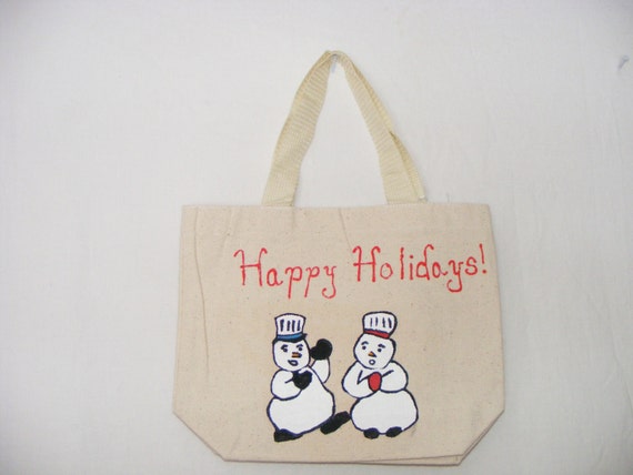 hand painted tote bag