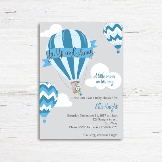 Up Up And Away Invitations 9