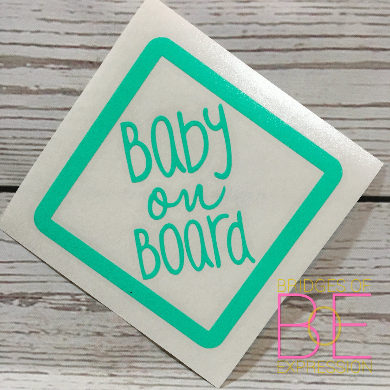 Baby on Board Cute Glossy Decal Sticker