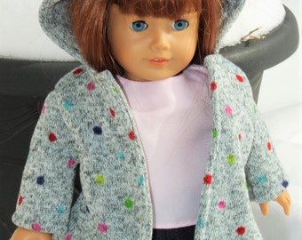 18 inch doll coat, doll jacket, doll coat, 18 inch doll coat fits like american girl doll clothes, american girl outfits, baby doll clothes
