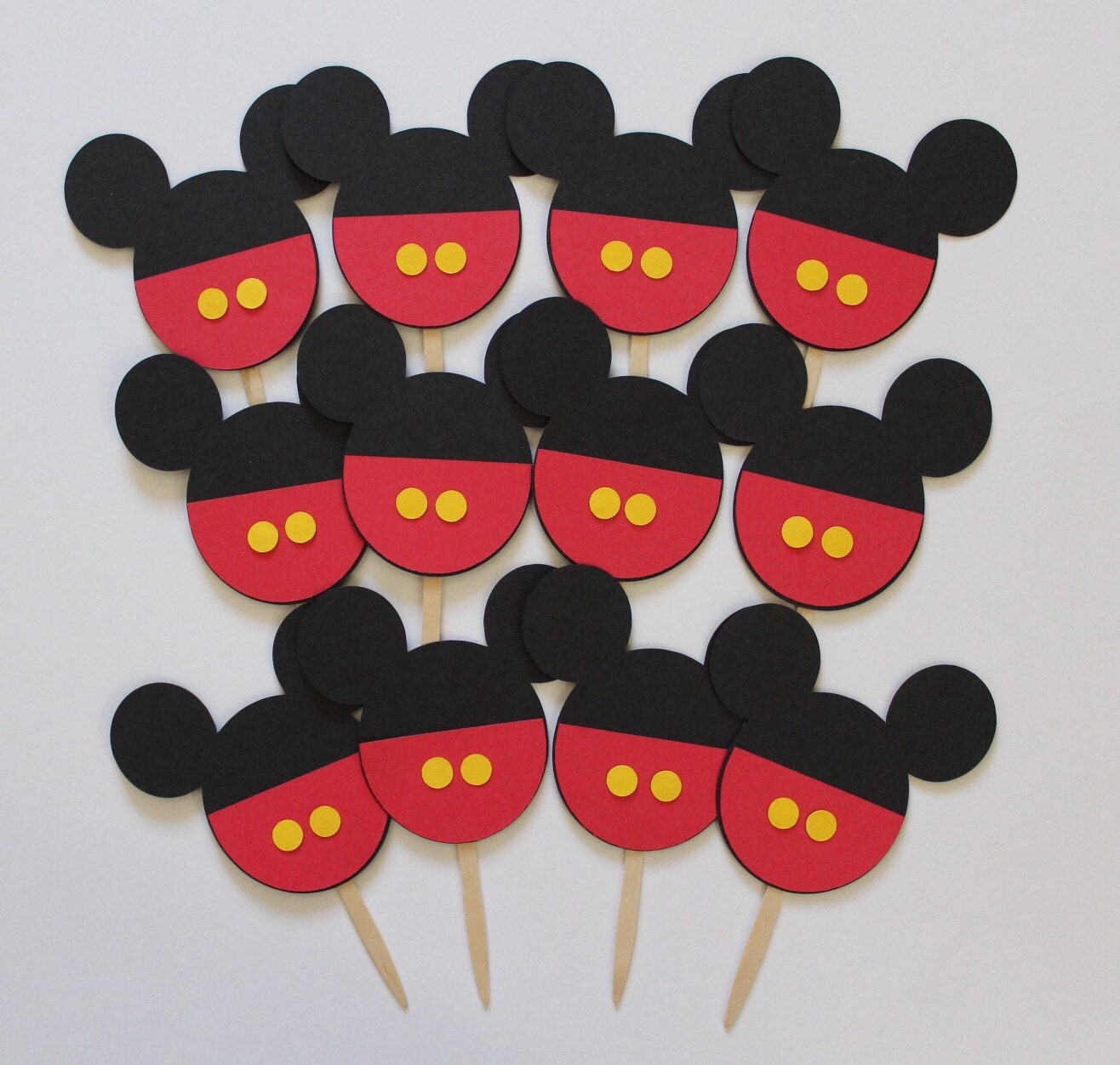 Mickey Mouse Cupcake Toppers picks cake dessert paper